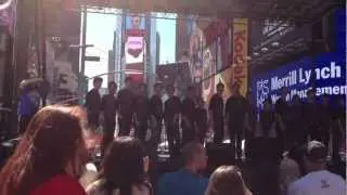 Broadway cast of Newsies performs 