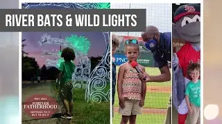 MY CHILDREN ANNOUNCED THE RIVER BATS but who is this woman at the Louisville Zoo's Wild Lights??