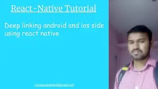 Deep linking android and ios side using react native
