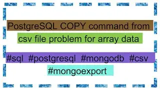 PostgreSQL COPY command from csv file problem for array data