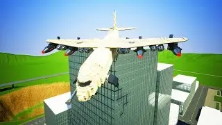 Lego Airplane Falls Crashes #3 | Brick Rigs