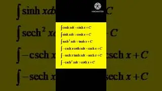 Integrals of hyperbolic functions # shorts #Learn mathematics -Archi # shortyt