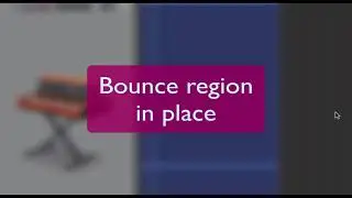 How to Bounce Regions in Place (export directly within project) in Logic Pro X