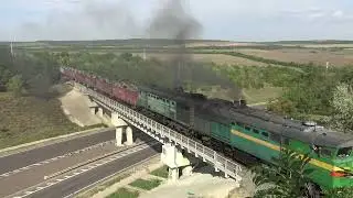 3ТЭ10М-0152Б/1246Б [CFM] Freight train | Грузовой поезд