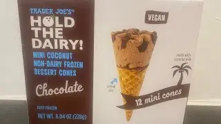 Trader Joe’s Hold The Dairy Mini Coconut Non Dairy Frozen Dessert Cones 
