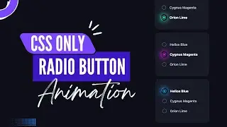 Animated Radio Button Using Only HTML & CSS | Glassmorphism Effects | CSS Animation Tutorial