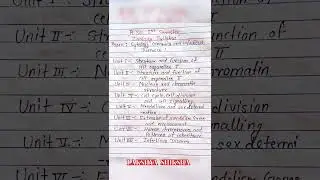 Bsc 1st semester zoology syllabus | bsc 1st year 1st semester zoology syllabus | 