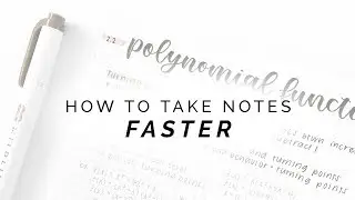 how to take notes faster 💨 effective techniques for those fast af lectures