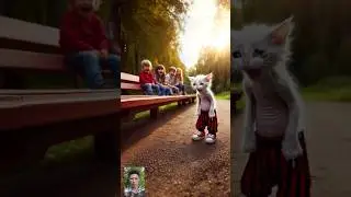 poor skinny white cat, can he change his fate through perseverance and hard work? #story #cat #cute