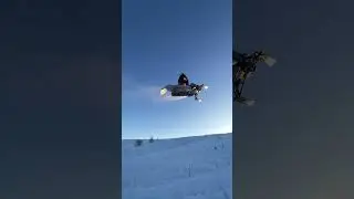Snowmobiler Takes FMX Ramp to Backcountry!