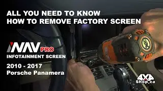 STEP BY STEP How to REMOVE FACTORY RADIO SCREEN for Porsche Panamera with iNAV Pro 4x4Shop.ca