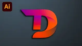 How to Make D Letter Logo Using Adobe Illustrator  | Logo Design Using Illustrator