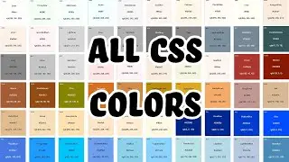 All CSS Colors