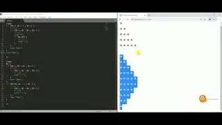 PHP For Beginners: Printing a pyramid pattern using nested FOR loops