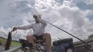 Bass and a Big Mudfish at Rodman in Pelican Bass Raider 10E