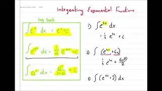 Integrating Exponential Functions
