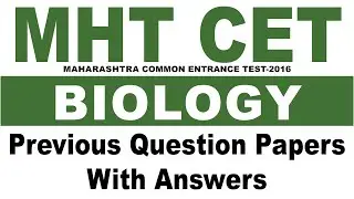 MHTCET  BIOLOGY Question Paper with Answers 2016