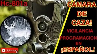 ¡¡LA MEJOR CAMARA DE CAZA FOTOTRAMPEO O VIGILANCIA HC-801A BARATA, COMO PROGRAMAR EN ESPAÑOL!! 2021