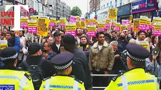 Anti-racism protesters outnumber far-right in Walthamstow