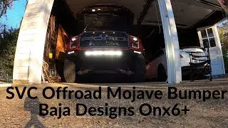 SVC Offroad Mojave Bumper with 3 Baja Designs Light Bars install Gen2 Ford Raptor