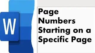 Page Numbers Starting at a Specific Page in Word Document