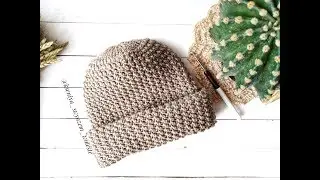 Шапка крючком рельефным узором\Crochet hat