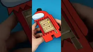 DIY Among Us Walkthrough Maze Cardboard Game #shorts