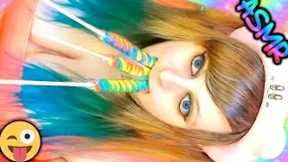 ASMR 🍭 Twist Lollipop Licking ♡ Mouth Sounds, Chubby Eating, Crunching, Plastic Crumpling, Kirby ♡