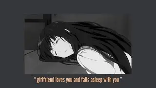 asmr Girlfriend loves you and falls asleep with you [breathing noises at the end] [cuddles]