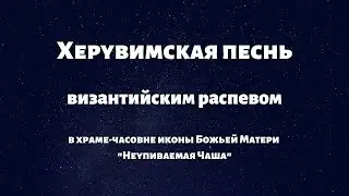 Херувимская песнь византийским распевом в храме иконы Божьей Матери 