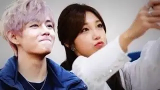 BTS Taehyung V & APink EunJi Cute TaeJi