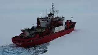 How the vessel makes its way to the station in Antarctica