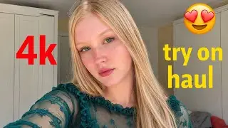 [4K] Transparent Lingerie & See-through Dress Micro Bikini Try-On Haul With Me 