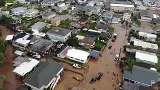 Hauula Oahu Flood 2021 Drone Footage