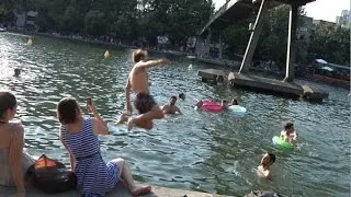 Canicule à Paris : ils se baignent dans le canal de l’Ourcq