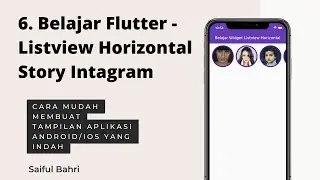 Flutter Tutorial Listview Horizontal & Circle Avatar Android | iOS #6