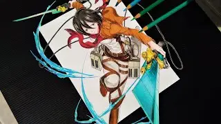 Drawing - MIKASA ACKERMAN 3D Style [ATTACK ON TITAN] Shingeki no Kyojin final season 進撃の巨人