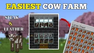 MINECRAFT 1.20 SIMPLE COW-FARM TUTORIAL FOR BEDROCK , JAVA & POCKET EDITION !!!