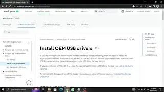 HOW TO DOWNLOAD AND INSTALL SAMSUNG OR ANY OTHER ANDROID DEVICE OEM USB DRIVERS FOR WINDOWS
