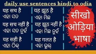 daily use sentence hindi to odia || odia bhasha || odia language || odia to hindi ||