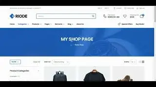 Riode WordPress(Configuration of the Shop Page Title Bar)
