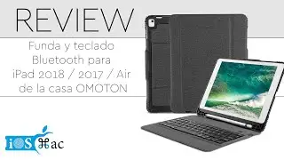 Funda y Teclado Bluetooth Español para iPad 2018, 2017, Air de la casa OMOTON