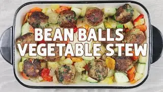 Vegan Bean Balls With Vegetable Stew