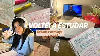 VOLTEI À ROTINA DE ESTUDOS 📚 | Estudando no sábado e domingo às 