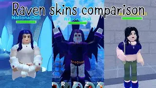 Raven skins comparison and showcase. Heroes online world roblox