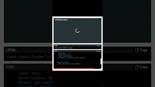 HTML | CSS | Loader Animation | Interactive Component | UI design | 