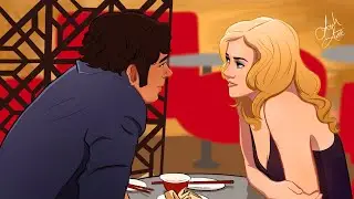 Drawing Chuck & Sarah with Digital Art #digitalart #illustration #speedpaint