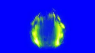 green aura VFX effect in blue screen