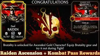Premium Kombat Pass Season 3 Rewards & Raiden Ascension Fusion V MK Mobile