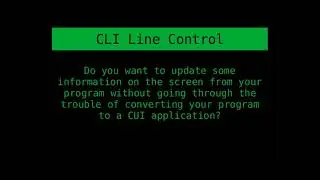 How to Update Lines of Output from Command Line Interface (CLI) Applications WITHOUT CURSES